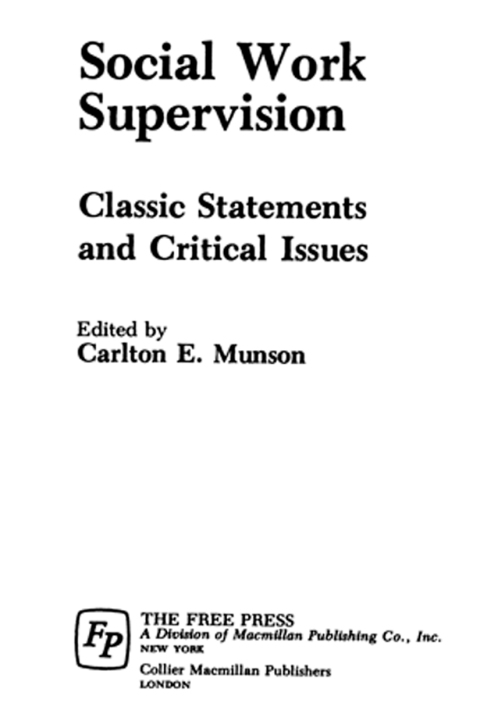 Cover image for book Social Work Supervision