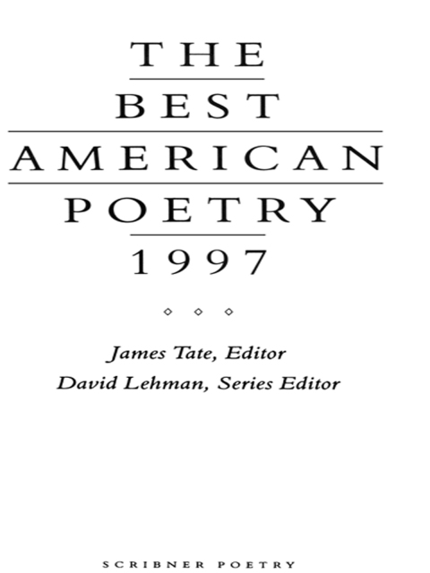 Cover image for book The Best American Poetry 1997