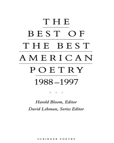Cover image for book The Best of the Best American Poetry