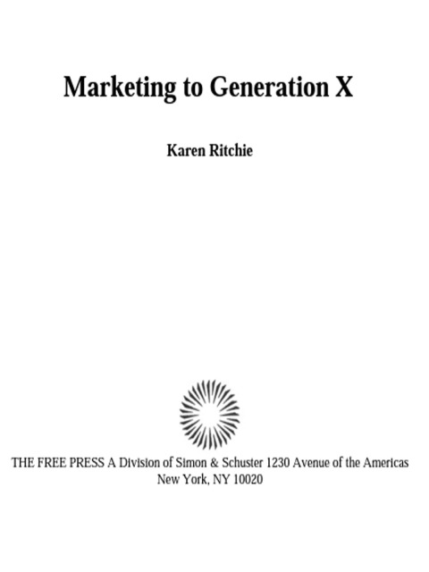 Cover image for book Marketing to Generation X