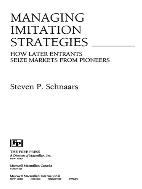 Cover image for book Managing Imitation Strategies