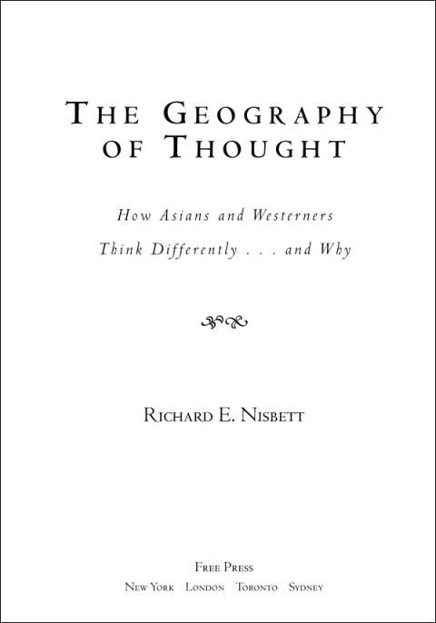 Cover image for book The Geography of Thought