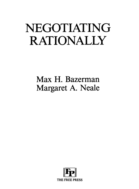 Cover image for book Negotiating Rationally