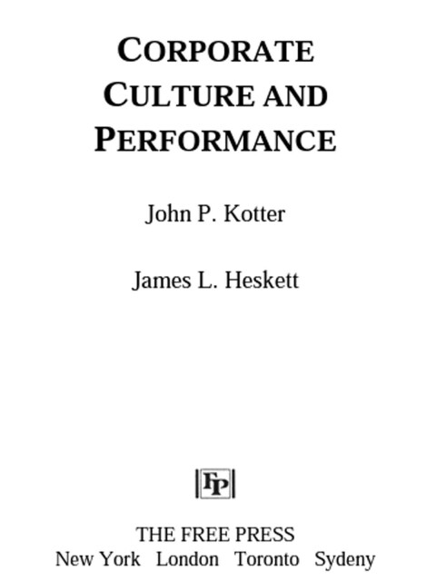 Cover image for book Corporate Culture and Performance