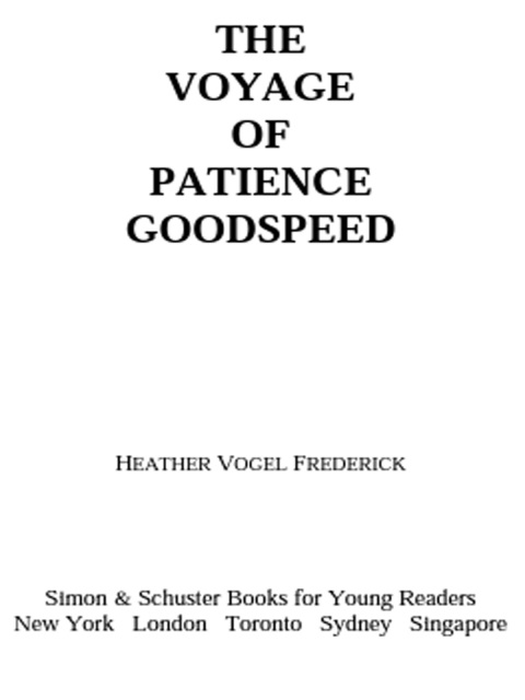 Cover image for book The Voyage of Patience Goodspeed