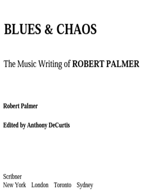 Cover image for book Blues & Chaos
