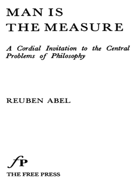 Cover image for book Man is the Measure