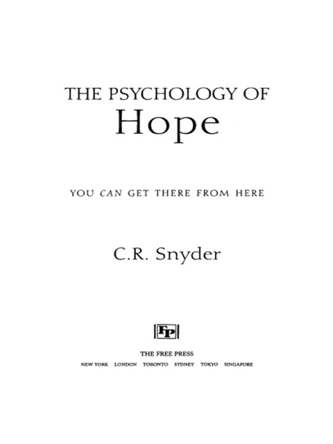 Cover image for book Psychology of Hope
