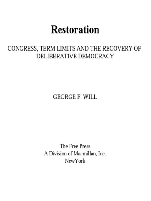 Cover image for book Restoration