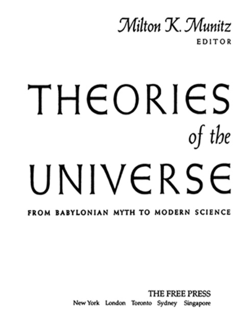 Cover image for book Theories of the Universe
