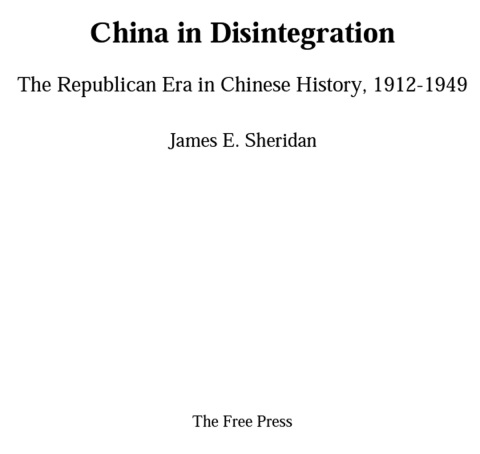 Cover image for book China in Disintegration