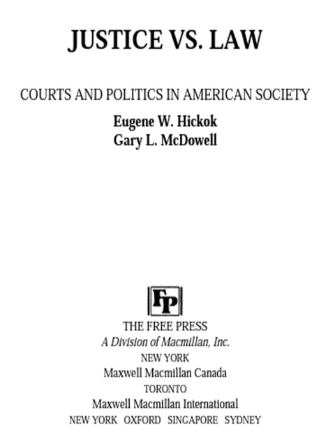 Cover image for book Justice vs. Law