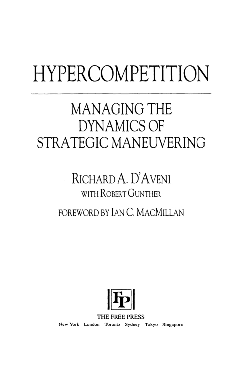 Cover image for book Hypercompetition