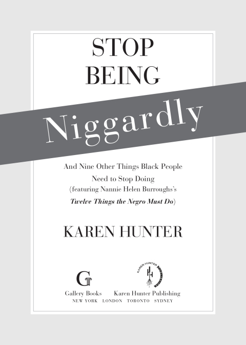 Cover image for book Stop Being Niggardly
