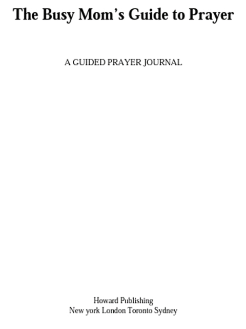 Cover image for book Busy Mom's Guide to Prayer