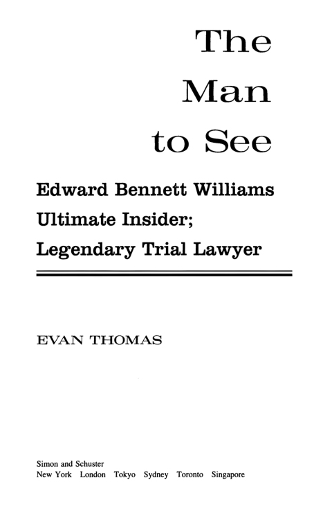 Cover image for book The Man to See