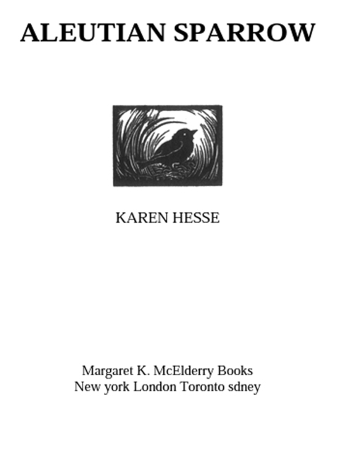 Cover image for book Aleutian Sparrow