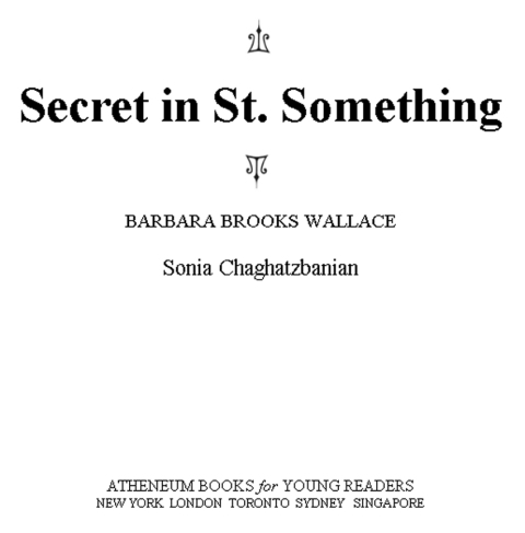 Cover image for book Secret in St. Something