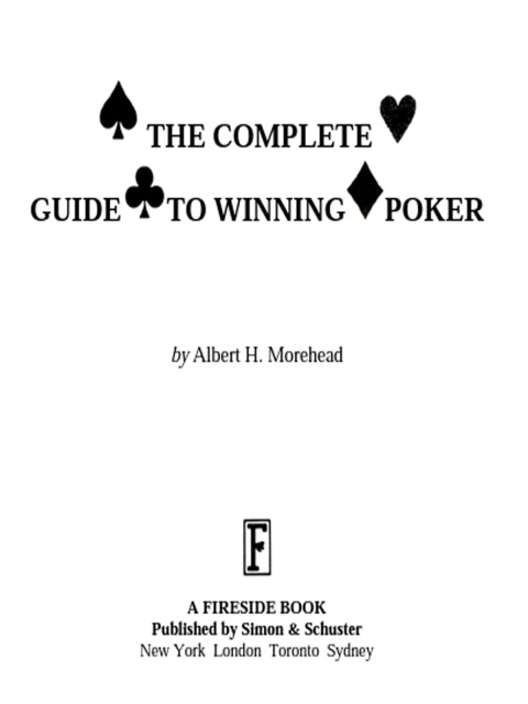 Cover image for book The Complete Guide to Winning Poker