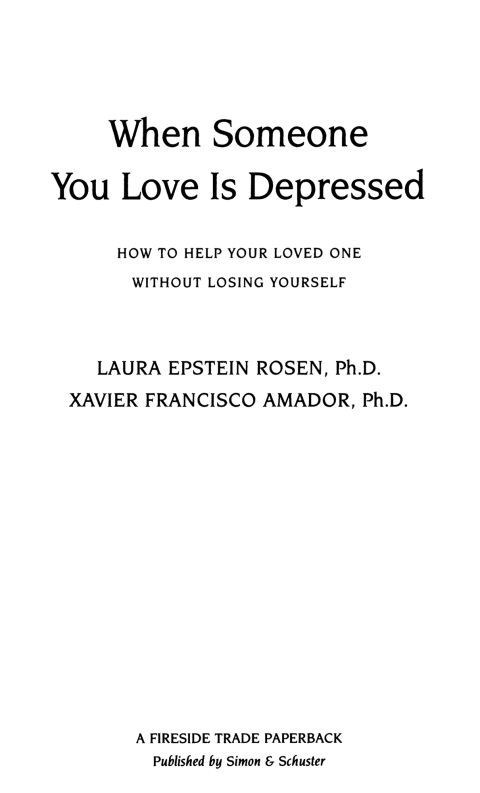 Cover image for book When Someone You Love is Depressed