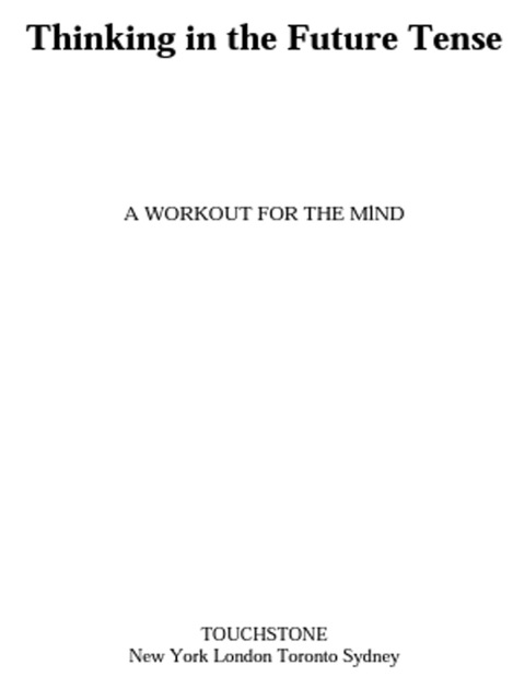 Cover image for book Thinking In The Future Tense