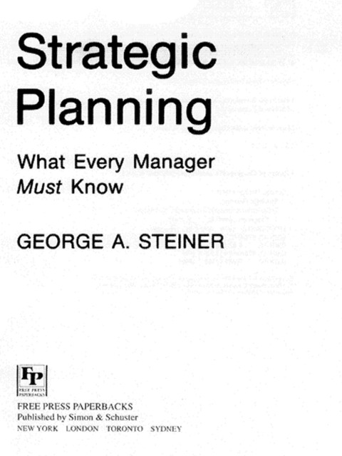 Cover image for book Strategic Planning