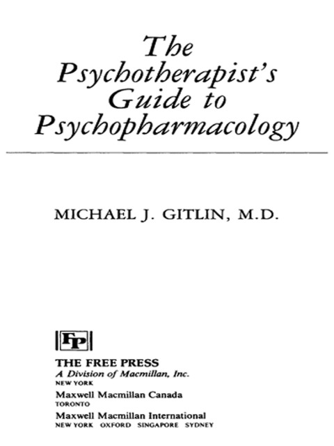Cover image for book Psychotherapist'S Guide To Psychopharmacology