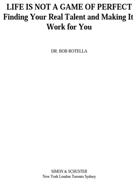 Cover image for book Life is Not a Game of Perfect