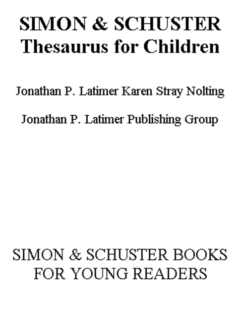 Cover image for book Simon & Schuster Thesaurus for Children