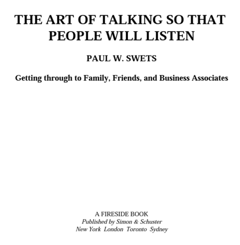 Cover image for book The Art of Talking So That People Will Listen