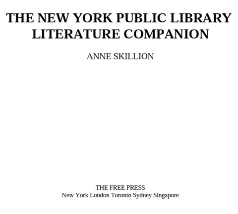 Cover image for book The New York Public Library Literature Companion