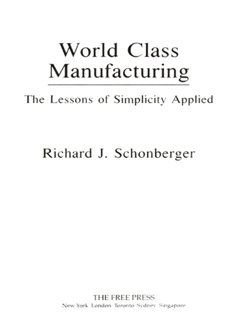 Cover image for book World Class Manufacturing