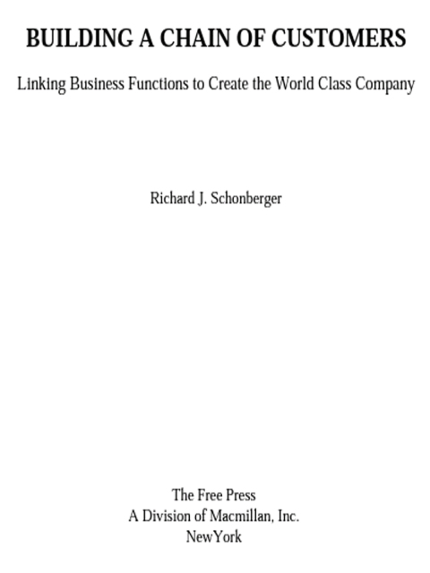 Cover image for book Building a Chain of Customers