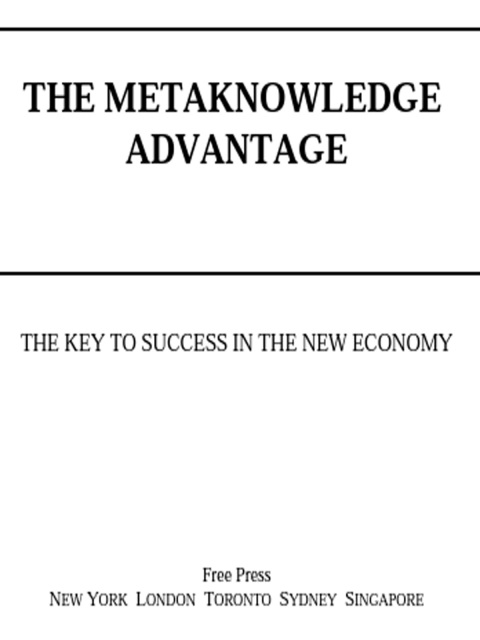 Cover image for book The Metaknowledge Advantage