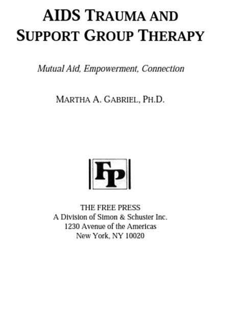 Cover image for book AIDS Trauma and Support Group Therapy