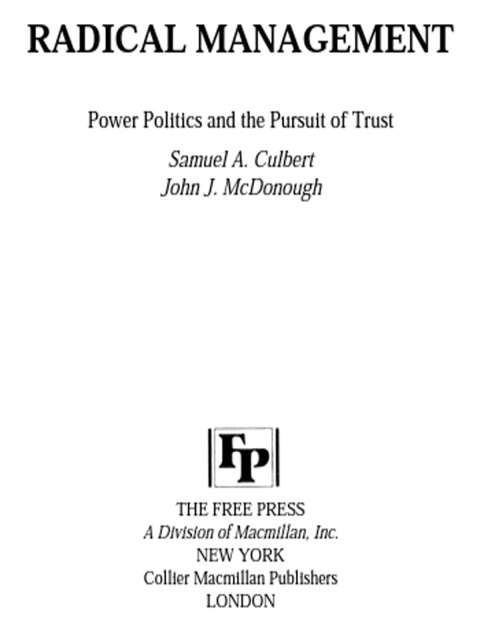 Cover image for book Radical Management