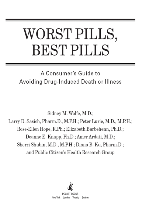 Cover image for book Worst Pills, Best Pills