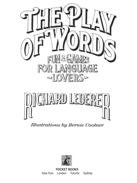 Cover image for book The Play of Words