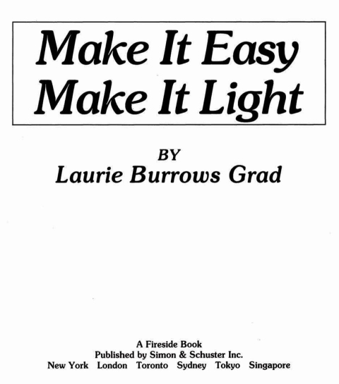 Cover image for book Make it Easy, Make it Light