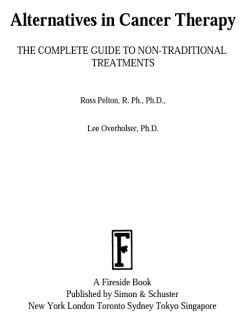 Cover image for book Alternatives in Cancer Therapy