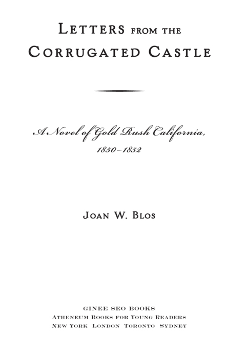 Cover image for book Letters from the Corrugated Castle