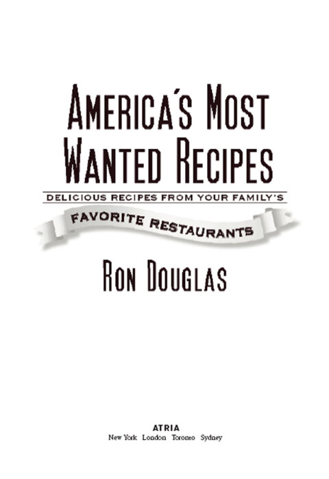 Cover image for book America's Most Wanted Recipes