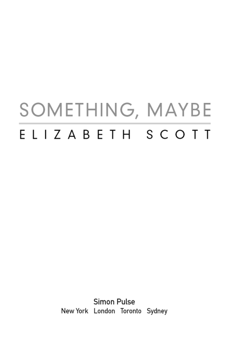 Cover image for book Something, Maybe