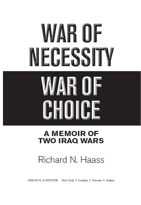 Cover image for book War of Necessity, War of Choice
