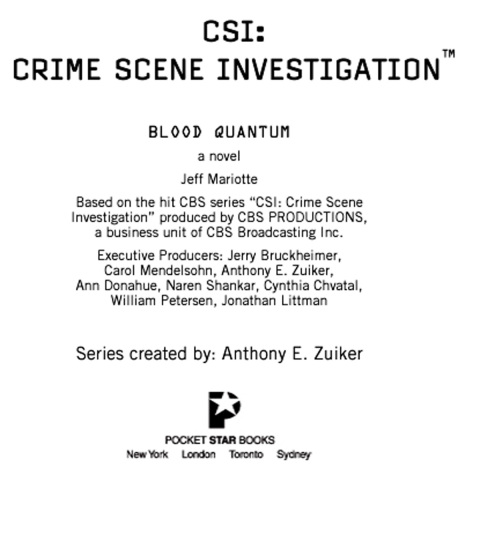 Cover image for book CSI: Crime Scene Investigation: Blood Quantum