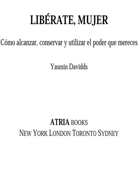 Cover image for book ¡Libérate mujer! (Take Back Your Power)