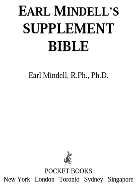 Cover image for book Earl Mindell's Supplement Bible