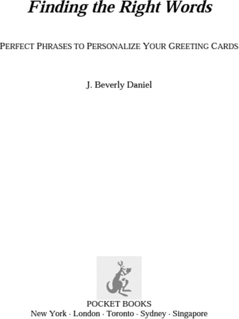 Cover image for book Finding the Right Words
