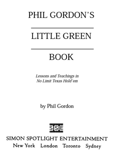 Cover image for book Phil Gordon's Little Green Book