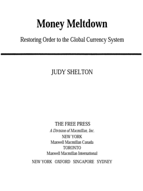 Cover image for book Money Meltdown